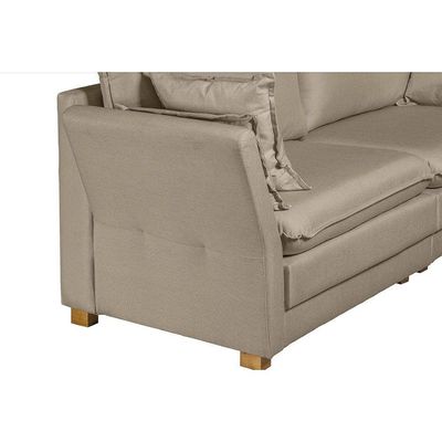 Sofá Natal Living Com 3 Lugares 2.00 Mt Linho Corriente Bege