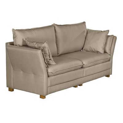 Sofá Natal Living Com 3 Lugares 2.00 Mt Linho Corriente Bege