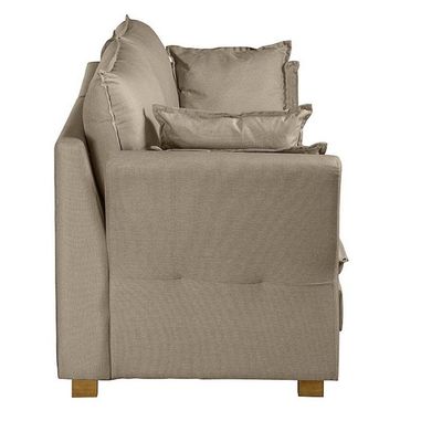 Sofá Natal Living Com 3 Lugares 2.00 Mt Linho Corriente Bege