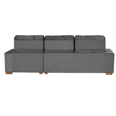 Sofá Modular 6 Lugares 3.05M Retrátil E Reclinável Cinza