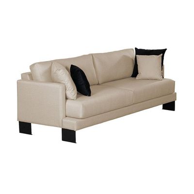 Sofá Living 3 Lugares Linho Corriente 2M Espuma Bege