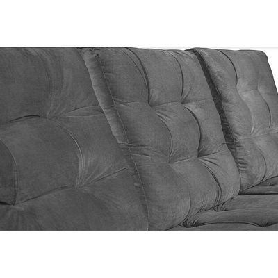 Sofá Modular 6 Lugares 3.05M Retrátil E Reclinável Cinza