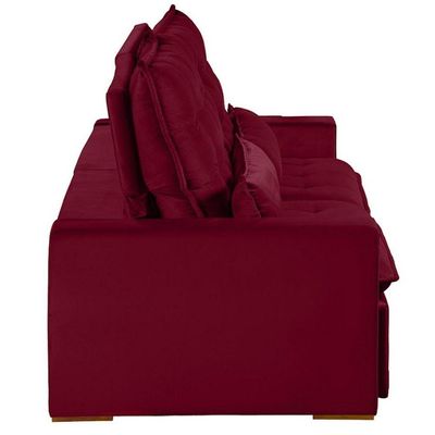 Sofá 4 Lugares 2.30 Mt Retrátil E Reclinável Vermelho