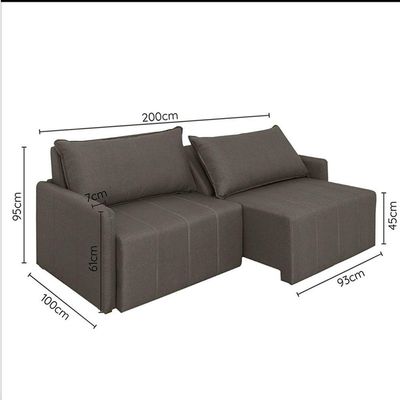 Sofá Cama Montana Retrátil E Reclinável 3 Lugares Sofatec Grafite