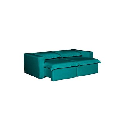 Sofá Cama Casal Retrátil E Reclinável Em Linho Sofatec Verde