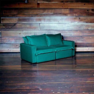 Sofá Cama Casal Retrátil E Reclinável Em Linho Sofatec Verde