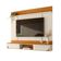 Painel Rack Bancada Aura Mdp 2 Portas Deslizantes - Pallazio Cor Cinamomo E Off White