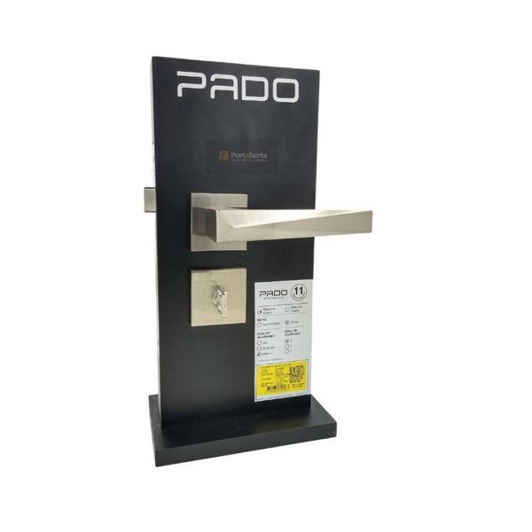 FECHADURA PORTA BANHEIRO WC PADO ASCOT ESCOVADA ACETINADA 55MM QUADRADA CRA