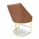 Poltrona Luxo Alana Bouclê Base Ferro Dourado - Pallazio Cor Terracota