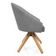 Kit 6 Poltronas Giratórias Alana Suede Base De Madeira - Pallazio Cor Grafite