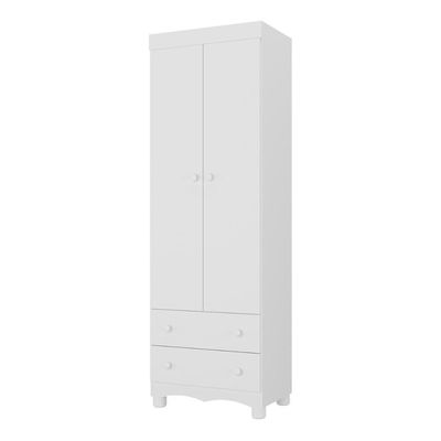 Guarda-roupa Infantil 62cm 2 Portas E 2 Gavetas Dengo Multimóveis Mp4436 Branco Branco