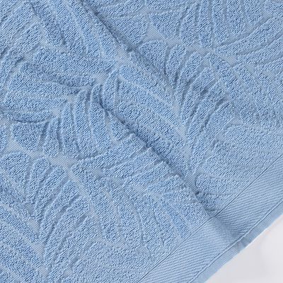 Toalha de Rosto Native Fio Penteado Jacquard Folhas 01 Peça 100% Algodão - Oceano
