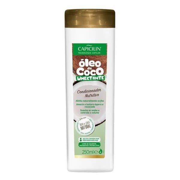 Condicionador Nutritivo Óleo de Coco Umectante Capicilin 250Ml