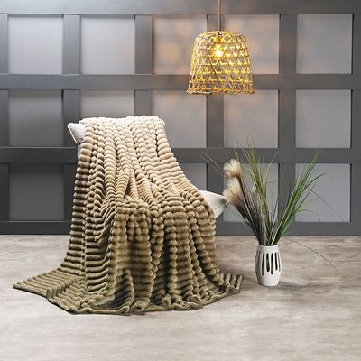 Cobertor Manta Tuffy Ultrasoft Flannel Queen 2,40m x 2,20m Degradê 01 Peça - Gold