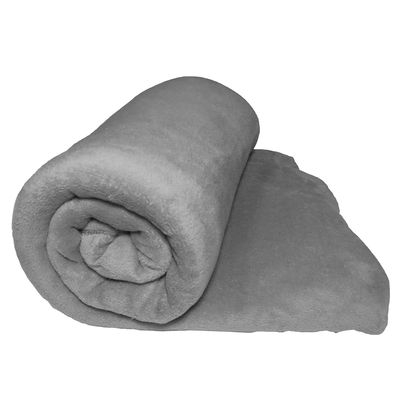Cobertor Blush Casal Mantinha Felpuda 1 Peça - Cinza