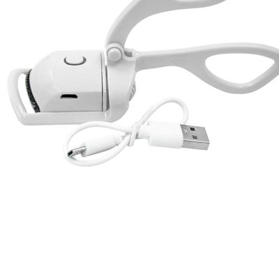 Curvador Modelador De Cilios Curvex Eletrico Aquecido Termico USB Cor:Branco