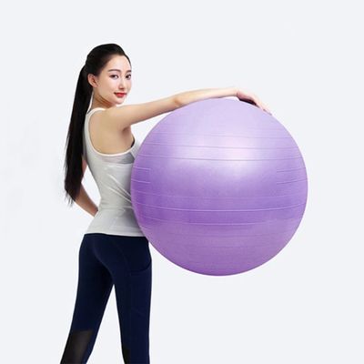 Bola Pilates Suiça Yoga Ginástica Fisioterapia Abdominal 55cm - Cor:Roxo