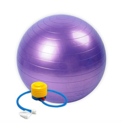 Bola Pilates Suiça Yoga Ginástica Fisioterapia Abdominal 55cm - Cor:Roxo