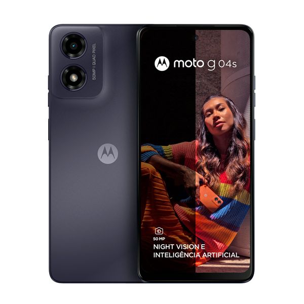 Imagem Smartphone Motorola G04s 4G 128GB Tela de 6.6" Câmera Traseira 50MP Grafite