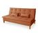 Sofá Cama Reclinável Casal 1,84m Island Suede Terracota Premium