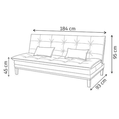 Sofá Cama Reclinável Casal 1,84m Island Suede Terracota Premium