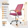 Kit 5 Cadeiras De Escritório Esteirinha Mesh Ergonômica - Rosa