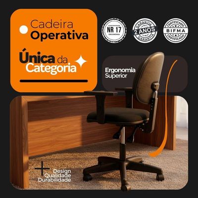 Kit 2 Cadeiras De Escritório Oficial Operativa