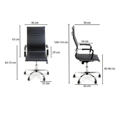 Cadeira Alta De Escritorio Esteirinha Giratoria Ergonomica Preto