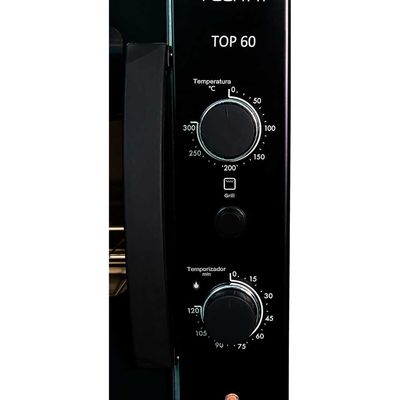 Forno Elétrico Top60 De Bancada 60 Litros Fogatti BLACK / 110v