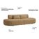 Sofá Orgânico Horizonte 4 Lugares 230cm Bouclé Camel - Nexta Casa