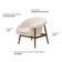 Poltrona Decorativa Yumi Base Madeira Braço Esquerdo Bouclé Off White - Nexta Casa