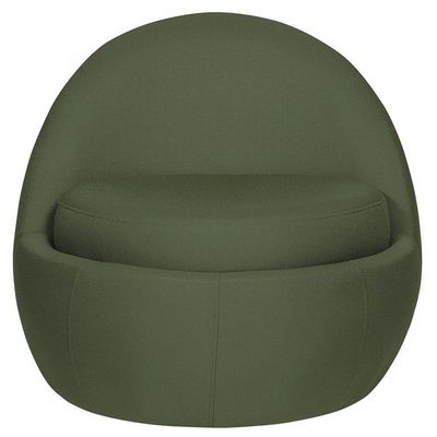 Poltrona Decorativa Orgânica Kaira Base Fixa Linho Verde - Nexta Casa