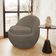 Poltrona Decorativa Orgânica Kaira Base Fixa Bouclé Marrom - Nexta Casa
