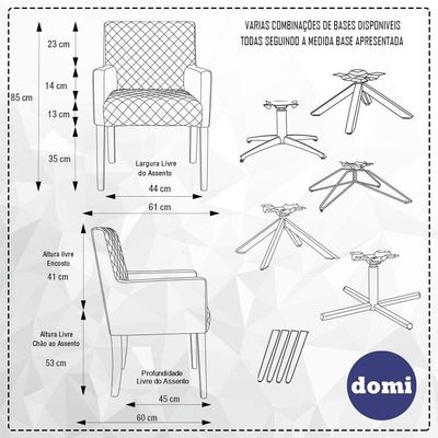 Poltrona Decorativa Joy Base Fixa Corano Black - Nexta Casa