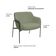Poltrona Decorativa Jade Base Aço Preto Bouclé Verde Claro - Nexta Casa