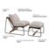 Kit Poltrona Com Puff Turim Base Aço Preto Recouro Camel Linho Off White - Nexta Casa