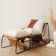 Kit Poltrona Com Puff Turim Base Aço Preto Recouro Camel Linho Off White - Nexta Casa