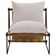 Kit Poltrona Com Puff Turim Base Aço Preto Recouro Camel Linho Off White - Nexta Casa