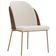 Cadeira De Jantar Mila Aço Ouro.f Corano Marrom/velosuede Off White - Nexta Casa
