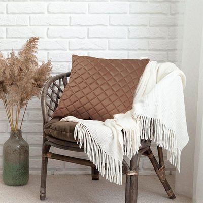 Almofadas Tressê Decorativas 40x40cm Veludo - Nexta Casa Cor Marrom