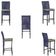 Mesa Bistrô 2 Banquetas Roma Preta Náutica Estofado 5 Trama Azul