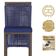 Mesa Bistrô 2 Banquetas Roma Marrom Corda Estofado 10 Trama Azul