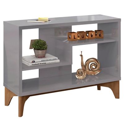 Estante Para Livro Decorativa Cinza Loft - Líder Design