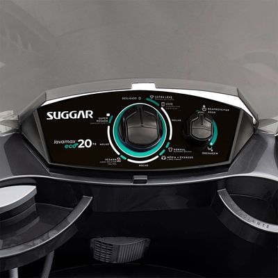 Lavadora de Roupa Semi-Automática Suggar Lavamax Eco 20 KG Preto / 110v