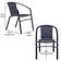 Kit Mesa 1m + 4 Cadeiras Alumínio Jardim Piscina Argila