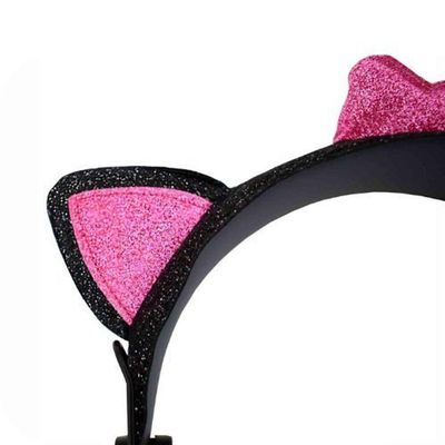 Headphone Cat Ear Fone De Ouvido K-mex Preto E Rosa Ar30