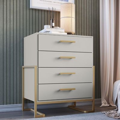 Comoda 4 Gavetas P1061 67 Cm Arenas Dourado Pp Milani Store Arenas Dourado