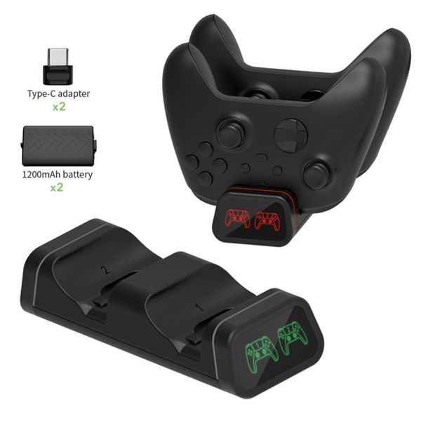 Base Carregador Controle Xbox Series S X + 2 Bateria 800mah