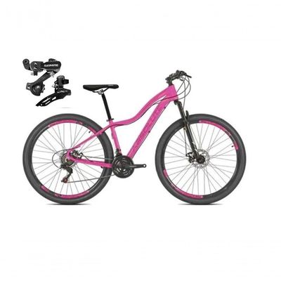 Bicicleta Aro 29 Absolute Hera Feminina 21v Alumínio Câmbios Shimano Freio A Disco Rosa 17