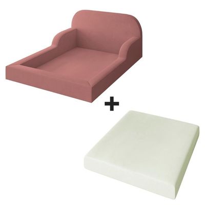 Cama Colchão Casal Montessoriana Infantil Proteção Lateral Rosa